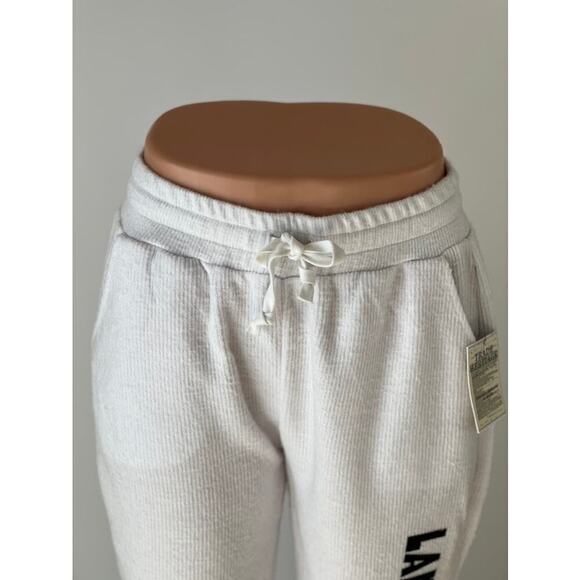Brushed Rib Lake Tahoe Jogger Pants with Pockets in White - Picture 4 of 6